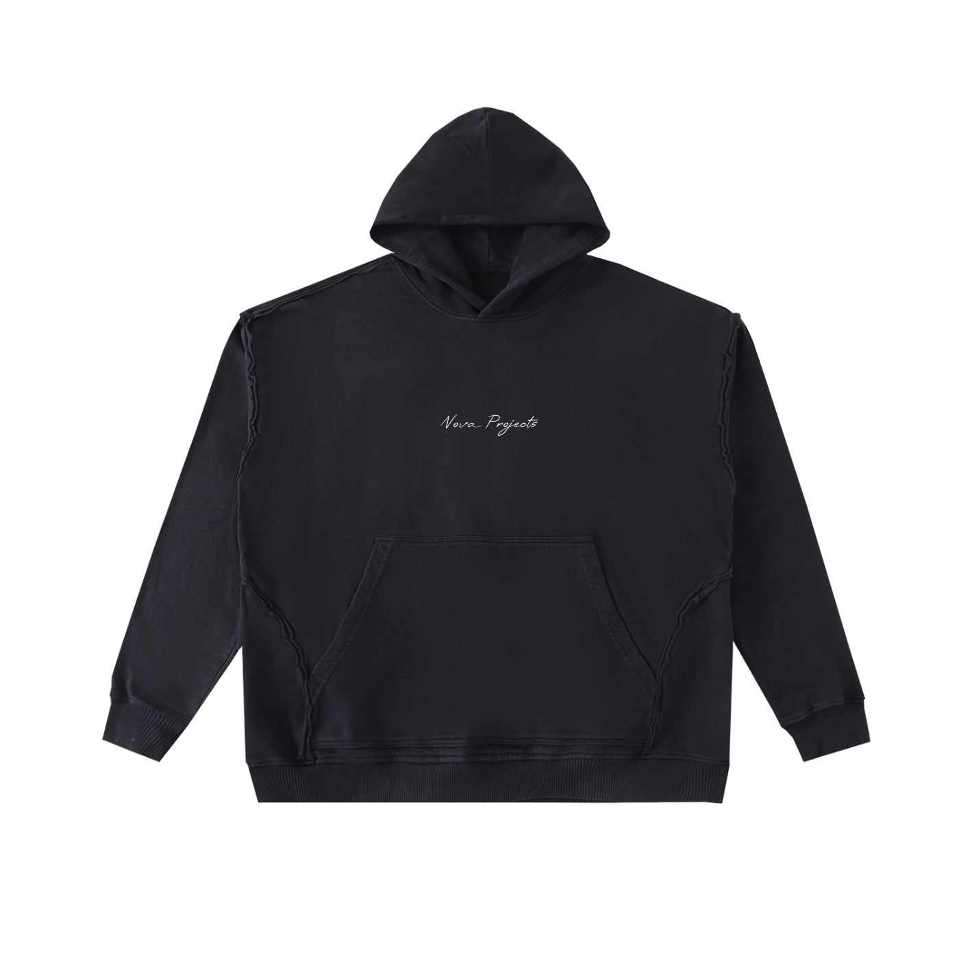 Nova Projects Raw-Seam Enzyme Washed Hoodie