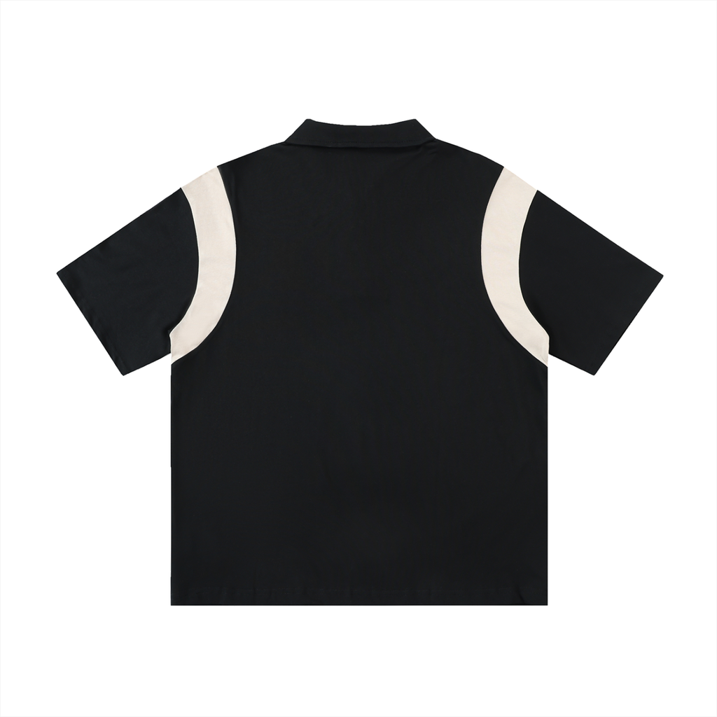 Nova Contrast Panel Cotton Polo Shirt