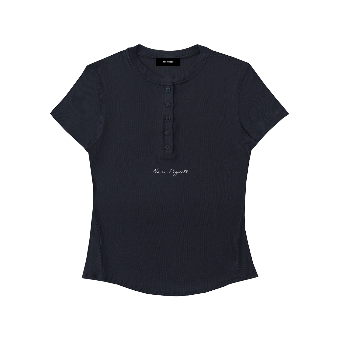 Nova Projects Women's Modal Bodycon Henley Shirt