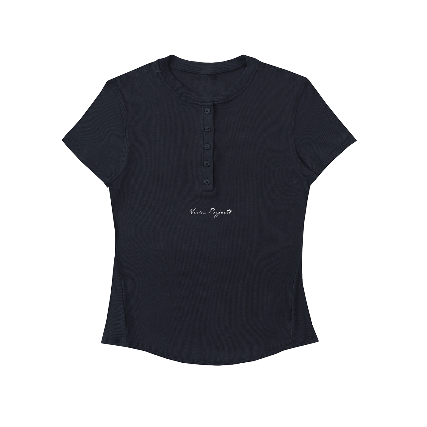 Nova Projects Women's Modal Bodycon Henley Shirt