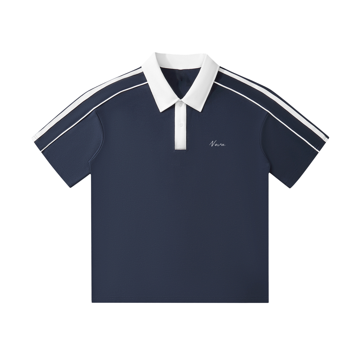 Nova Contrast Collar Short-Sleeve Polo Shirt