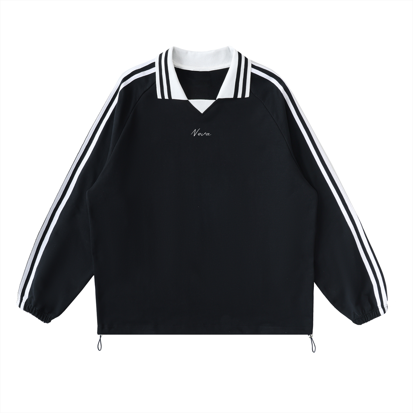 Nova Contrast Striped Lapel Collared Shirt