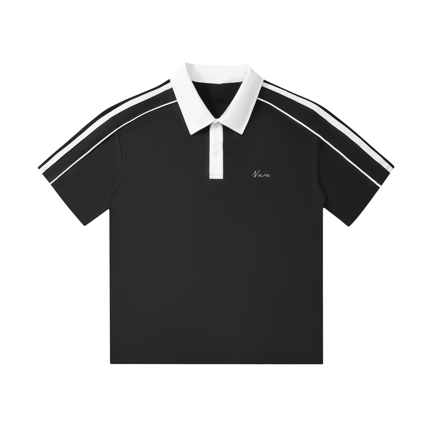 Nova Contrast Collar Short-Sleeve Polo Shirt