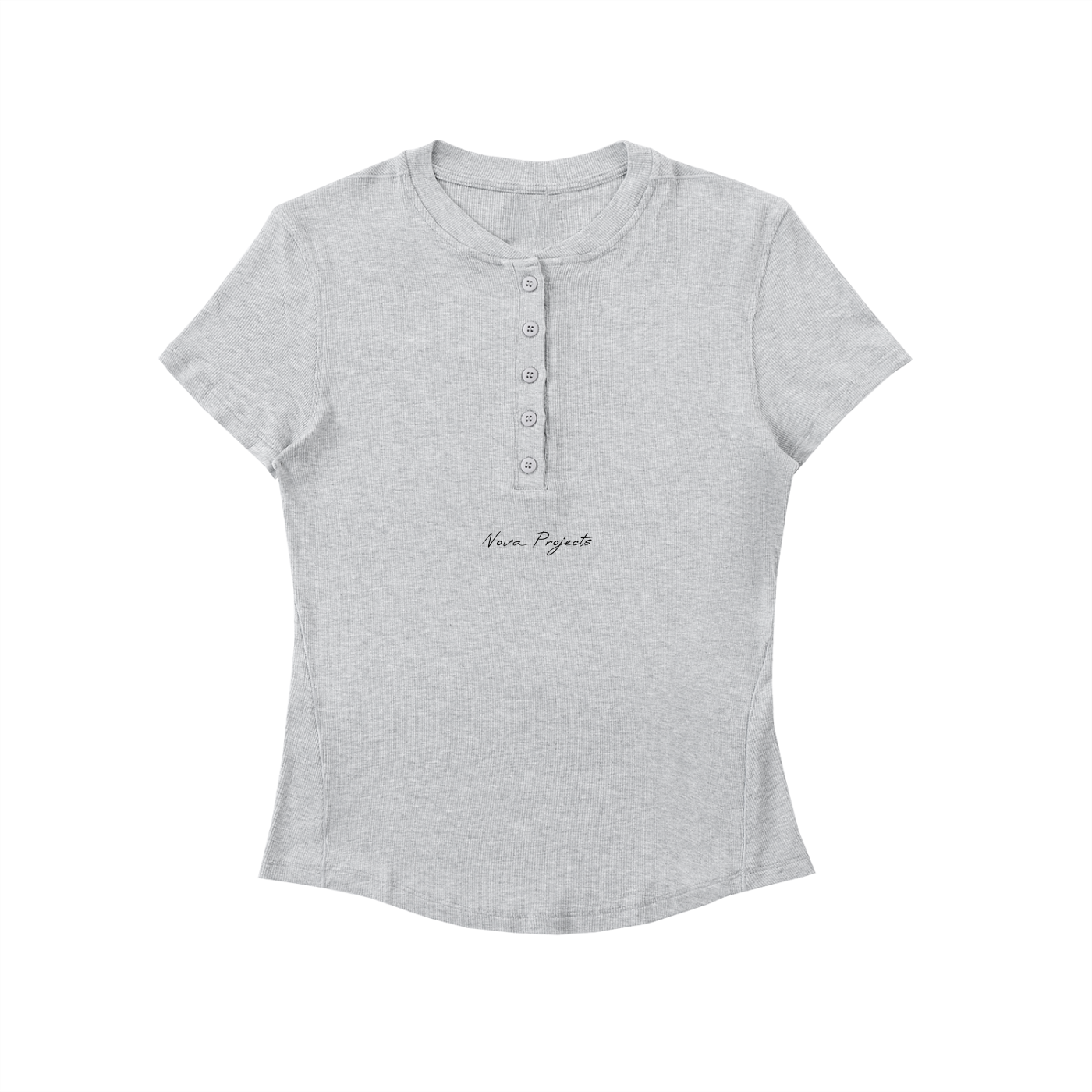 Nova Projects Women's Modal Bodycon Henley Shirt