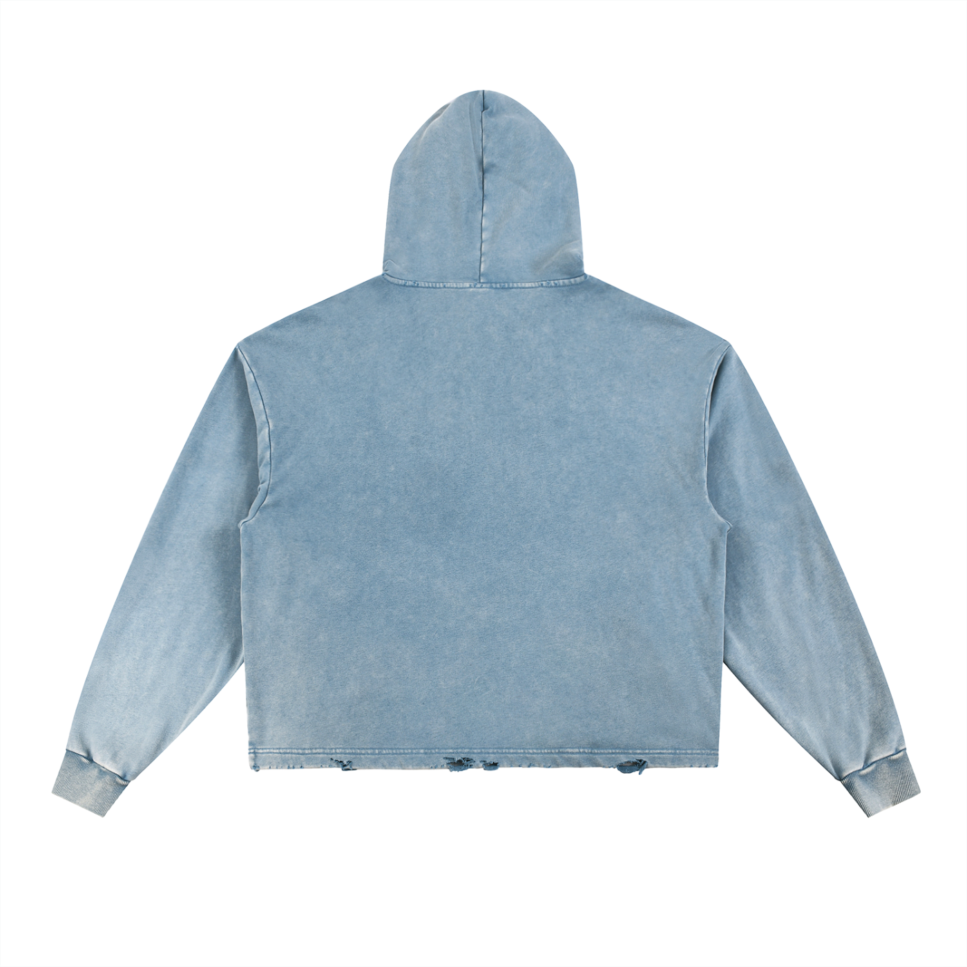 Nova Vintage Washed Frayed-Hem Hoodie