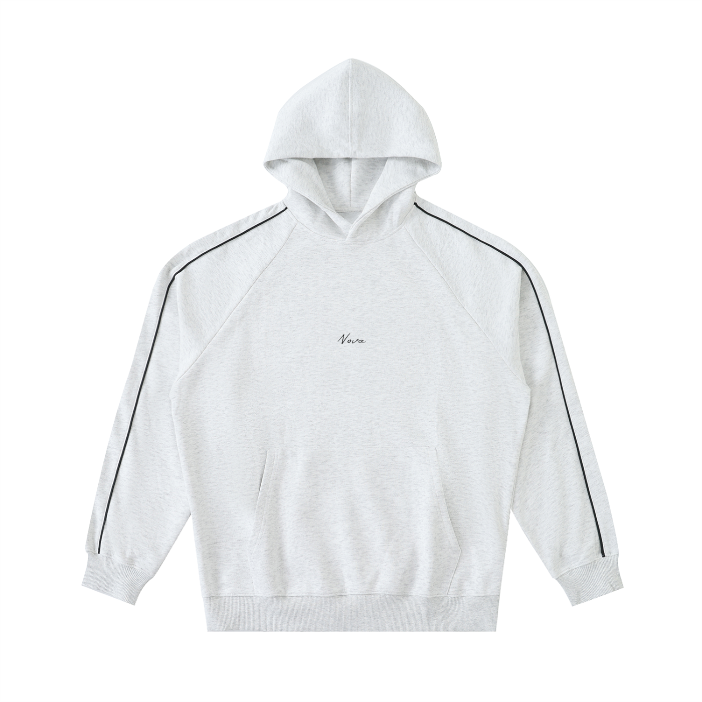 Nova Signature Hoodie - White Grey