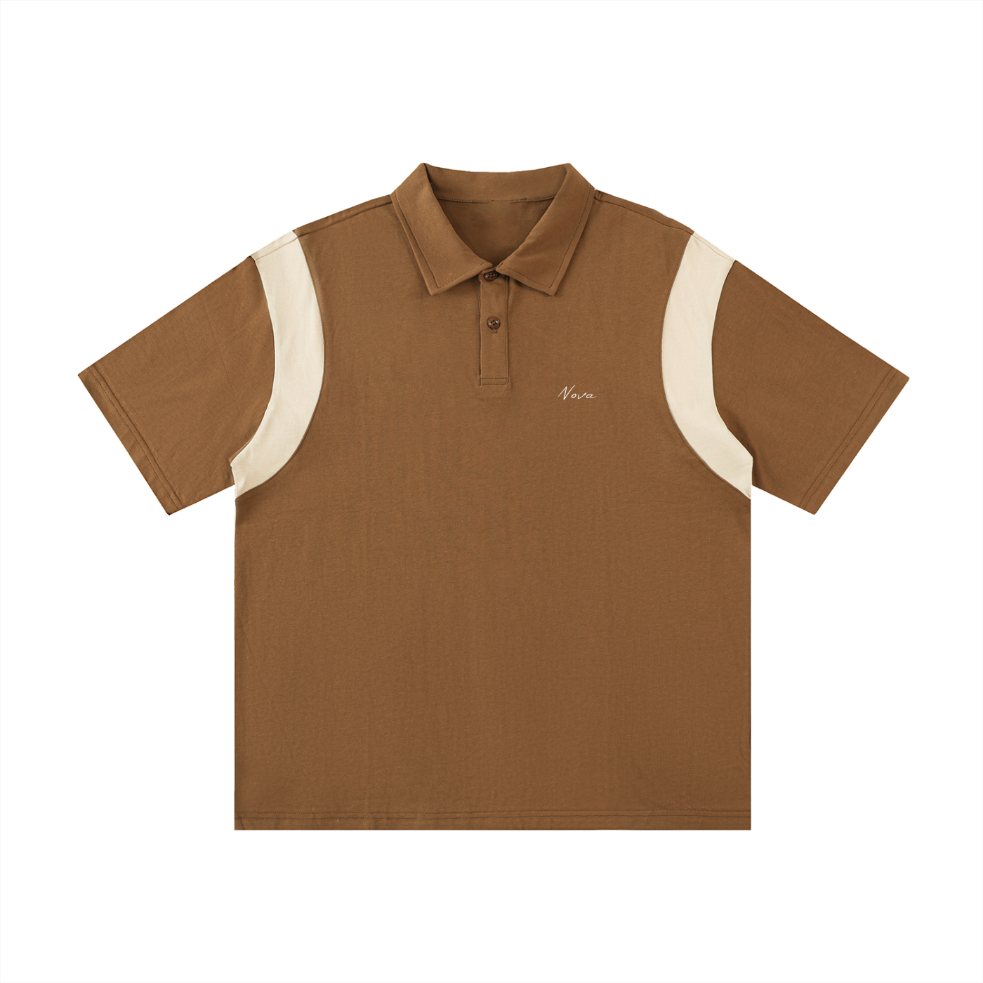Nova Contrast Panel Cotton Polo Shirt