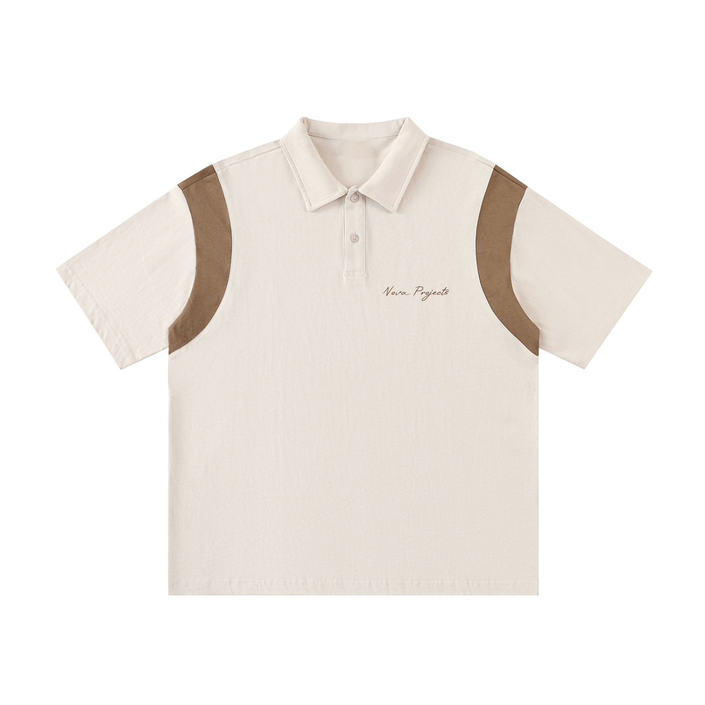 Nova Projects Contrast Panel Cotton Polo Shirt