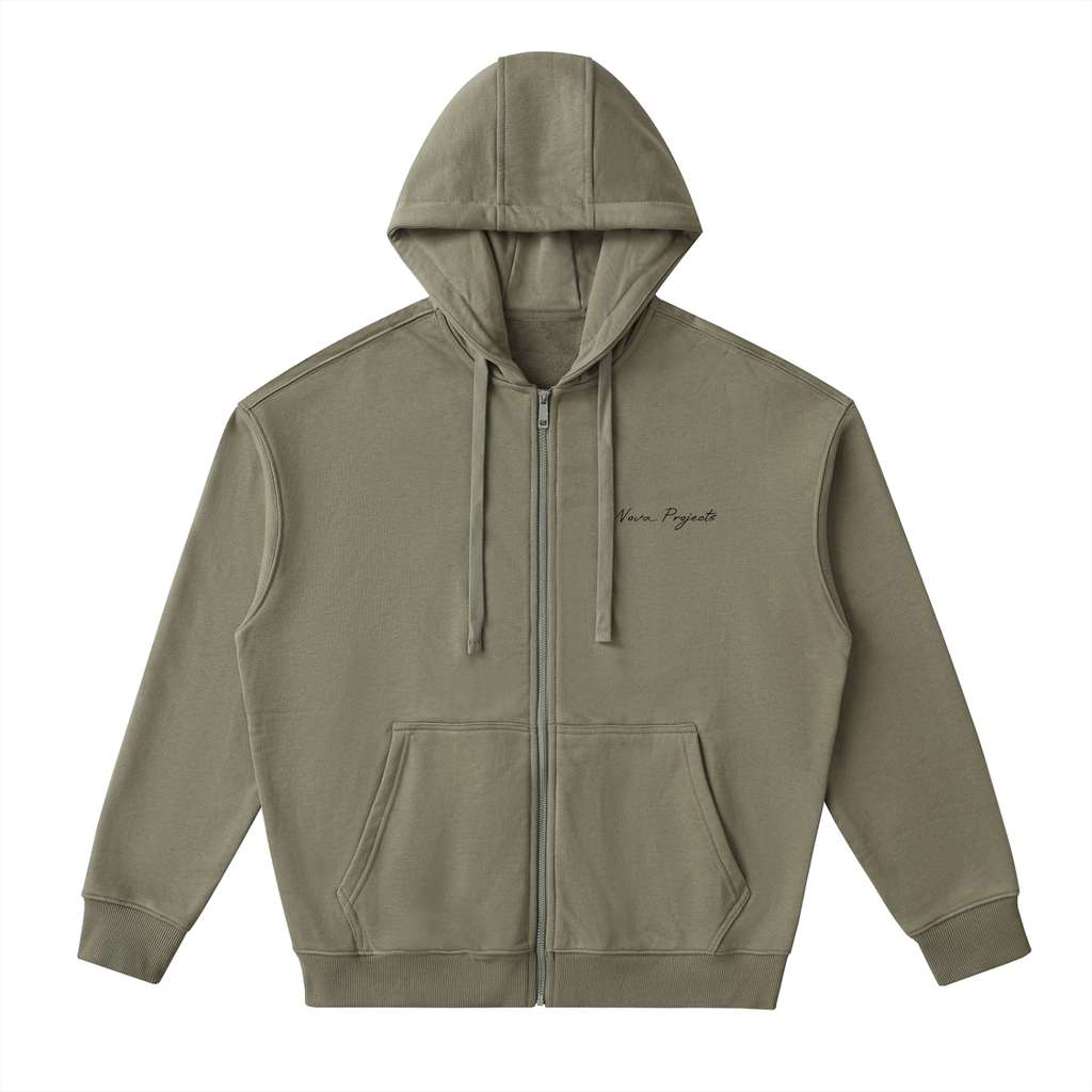 Nova Drop-Shoulder Zip Up Hoodie