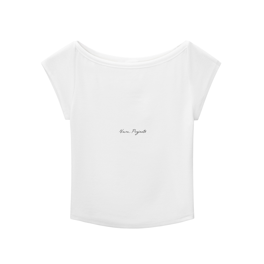 Nova Projects Womens Wide Neck Baby T-shirt