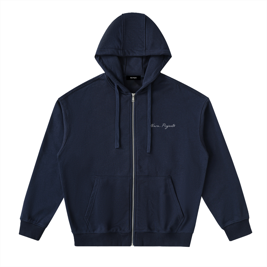 Nova Drop-Shoulder Zip Up Hoodie