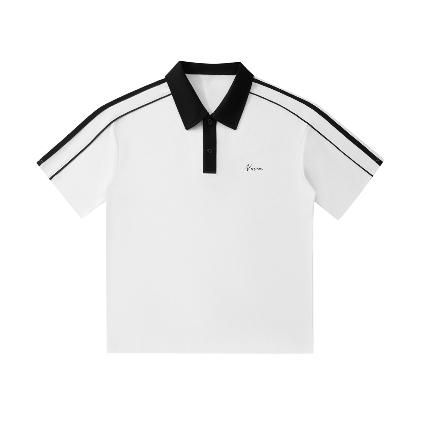 Nova Contrast Collar Short-Sleeve Polo Shirt