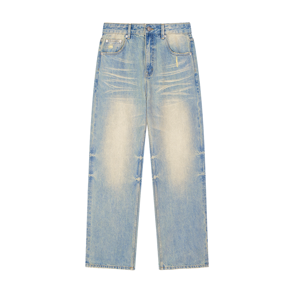 Nova Projects Sun Fade Raw Hem Denim Jeans