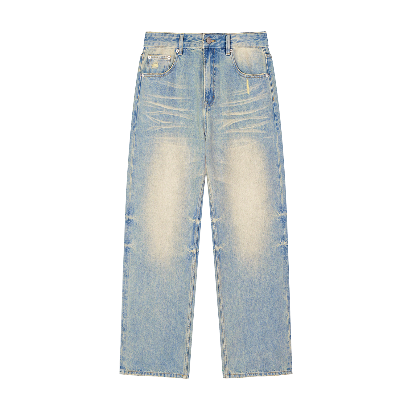 Nova Projects Sun Fade Raw Hem Denim Jeans