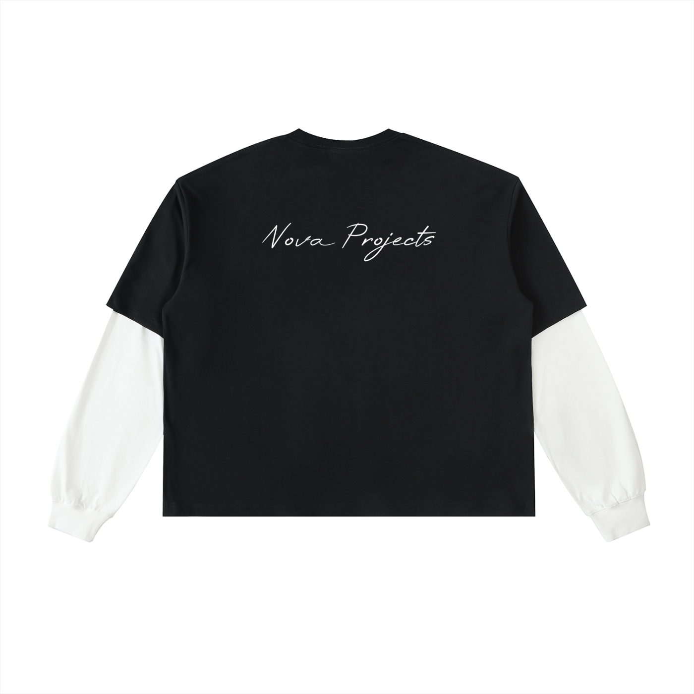 Nova Layered Contrast Sleeve Cotton T-Shirt