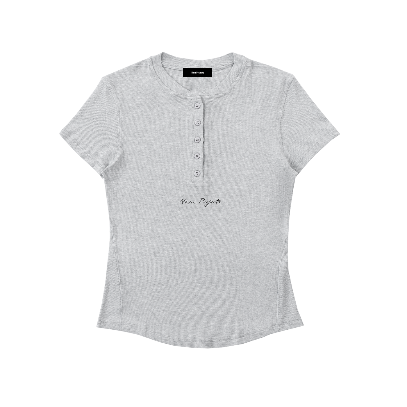 Nova Projects Women's Modal Bodycon Henley Shirt