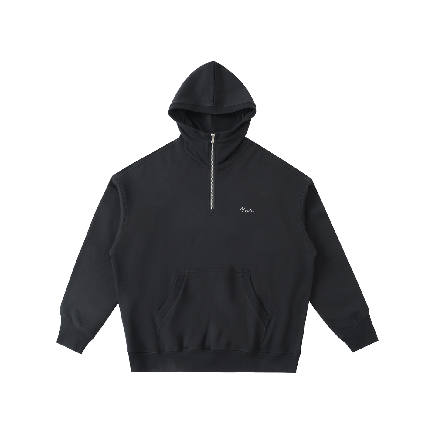 Nova Big Hood Half-Zip Fleece Hoodie