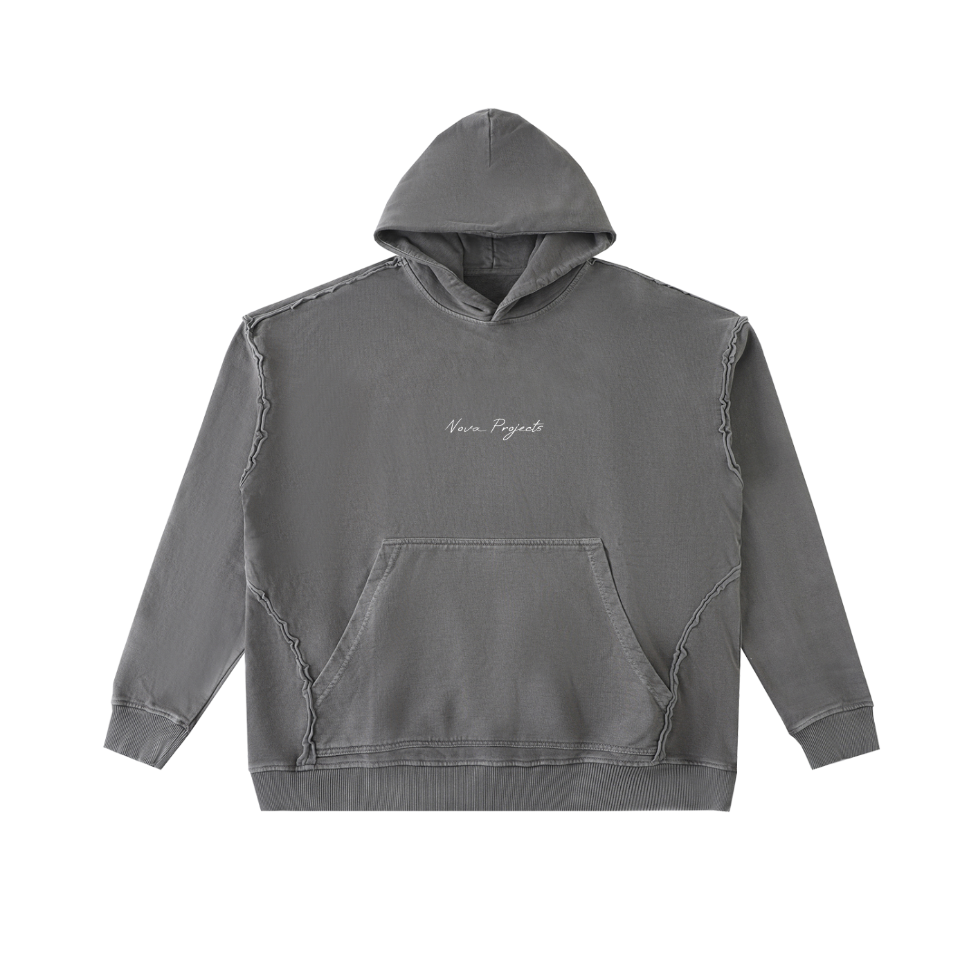 Nova Projects Raw-Seam Enzyme Washed Hoodie