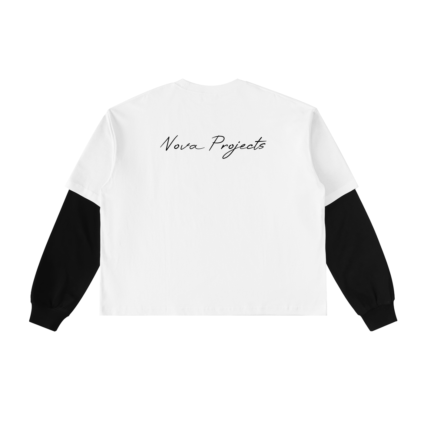 Nova Layered Contrast Sleeve Cotton T-Shirt