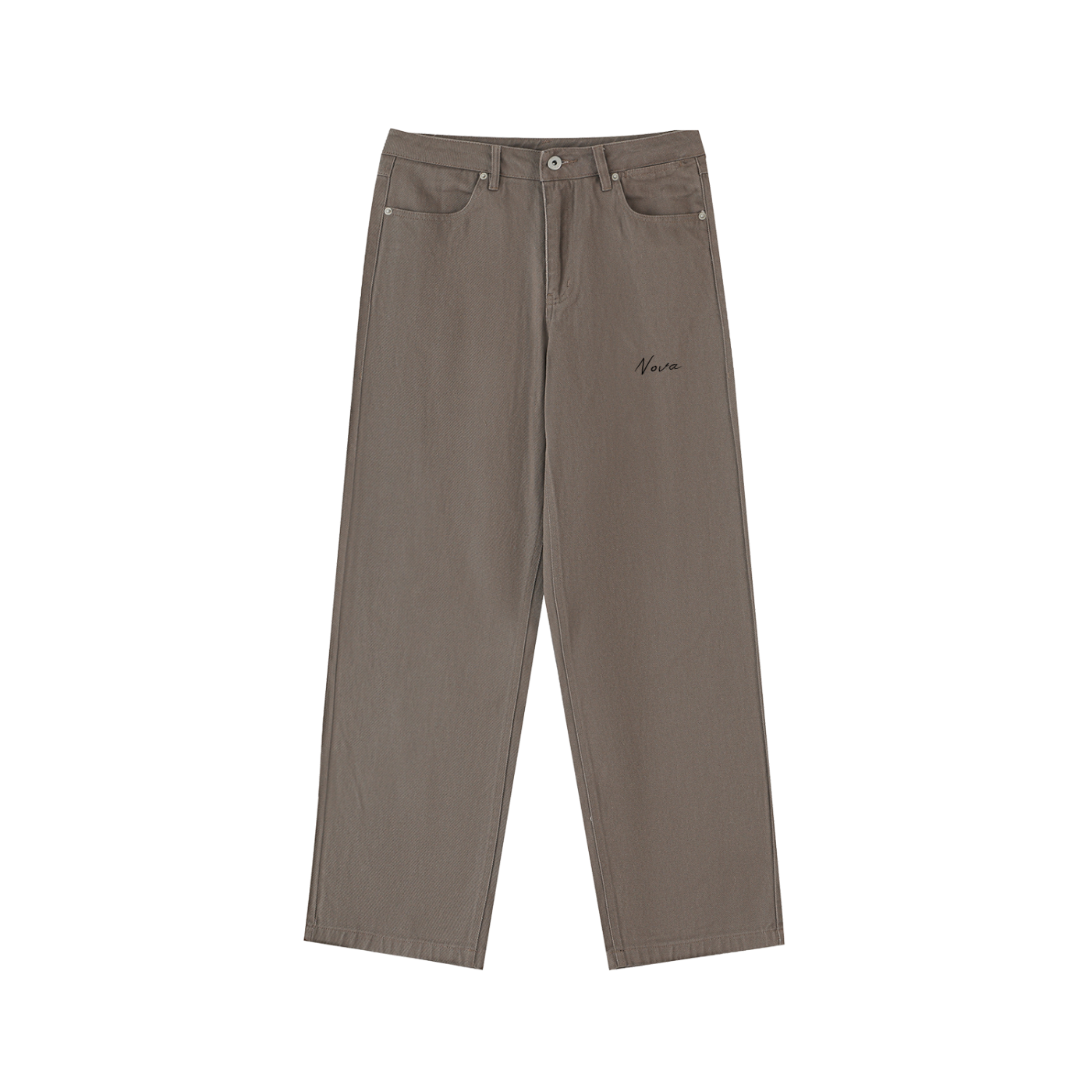 Nova Heavyweight Cotton Straight-Leg Pants