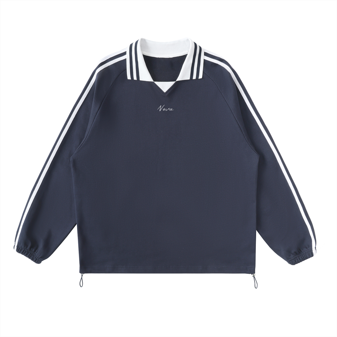 Nova Contrast Striped Lapel Collared Shirt