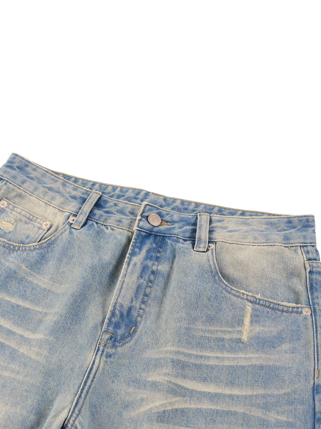 Nova Projects Sun Fade Raw Hem Denim Jeans