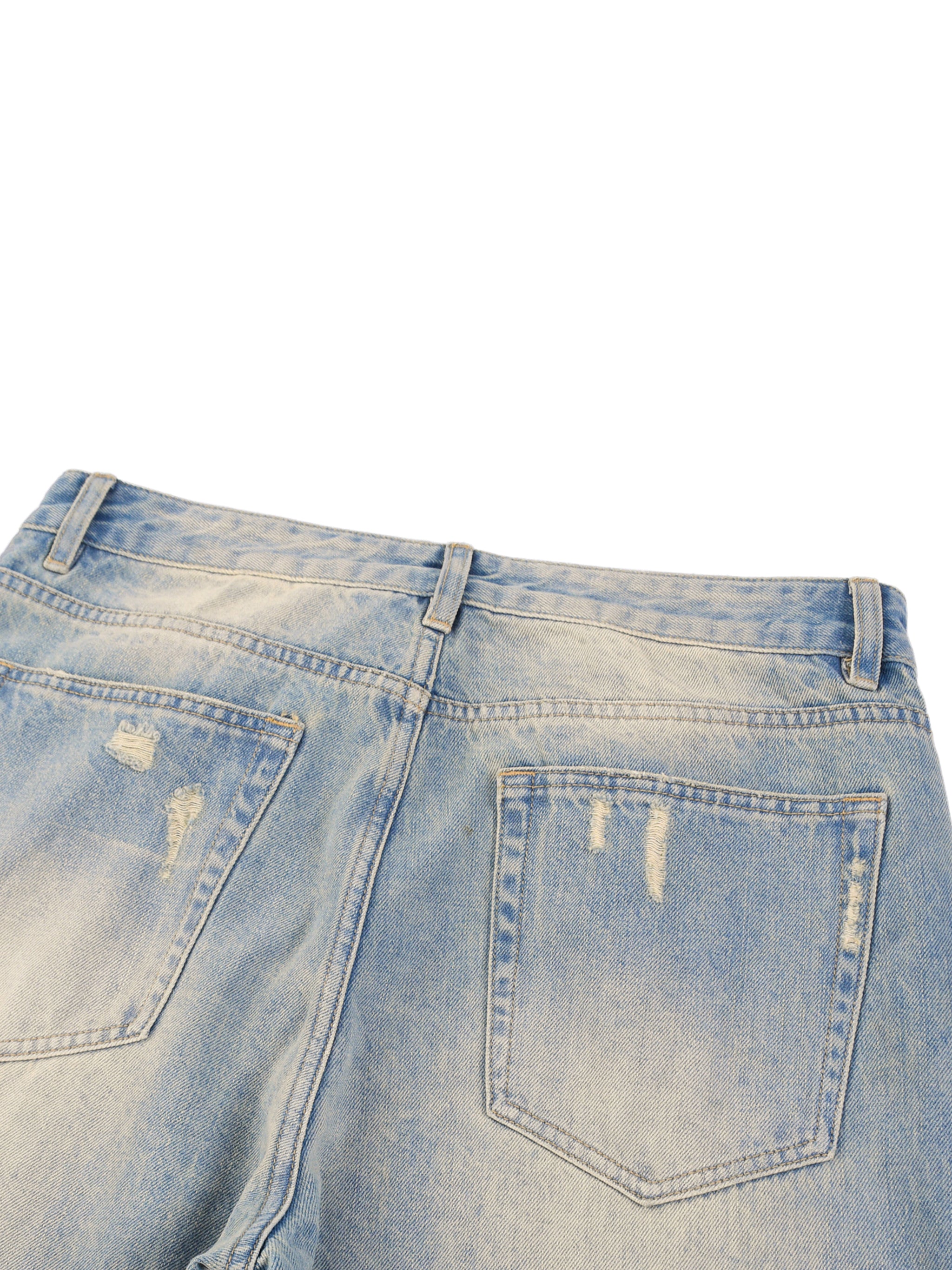 Nova Projects Sun Fade Raw Hem Denim Jeans
